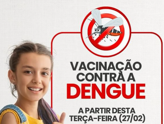 Timóteo abre vacinação contra a Dengue nesta terça-feira com as crianças de 10 anos