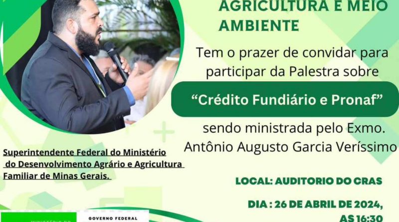 Com o foco no fortalecimento da Agricultura Familiar, Pingo D’água promove palestra sobre “Crédito Fundiário e Pronaf”