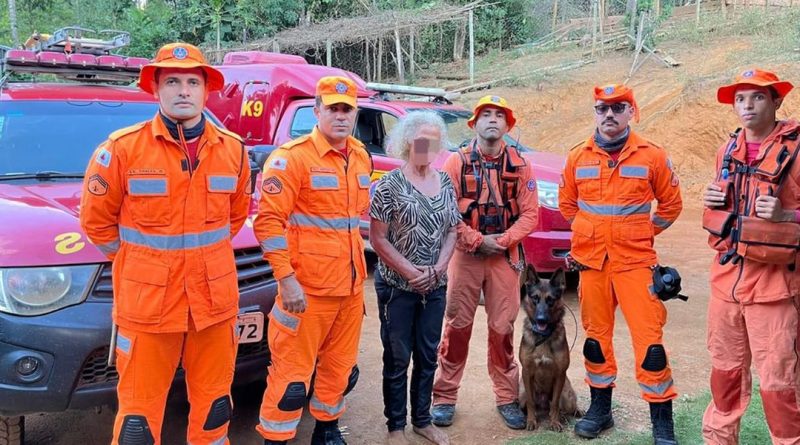 Bombeiros localizam em uma mata, idosa que estava desaparecida em Coronel Fabriciano