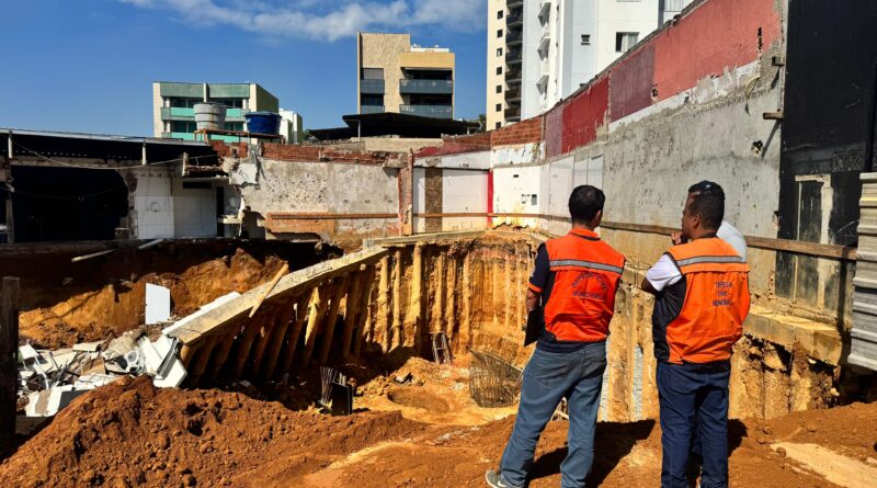 Defesa Civil de Ipatinga atua em ocorrência de desabamento no bairro Cidade Nobre