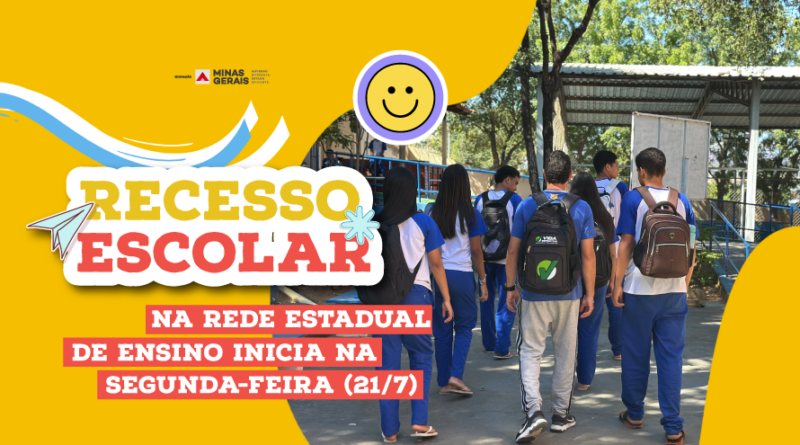 Recesso Escolar na rede estadual de ensino inicia na próxima segunda-feira (21/7)