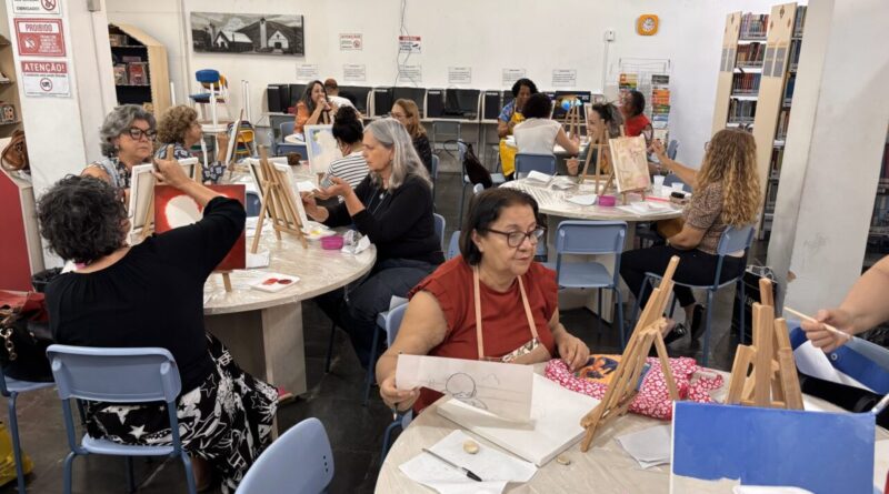 Exposição inédita nesta terça-feira exibe pinturas produzidas por mulheres de Ipatinga