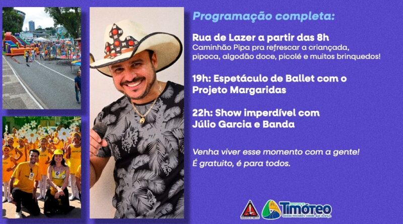 Timóteo tem fim de semana repleto de atrações culturais, esportivas e festas infantis