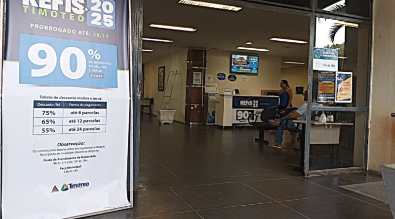 CORRA…CORRA: REFIS 2025 com desconto de 90%, acaba nesta sexta-feira, em Timóteo