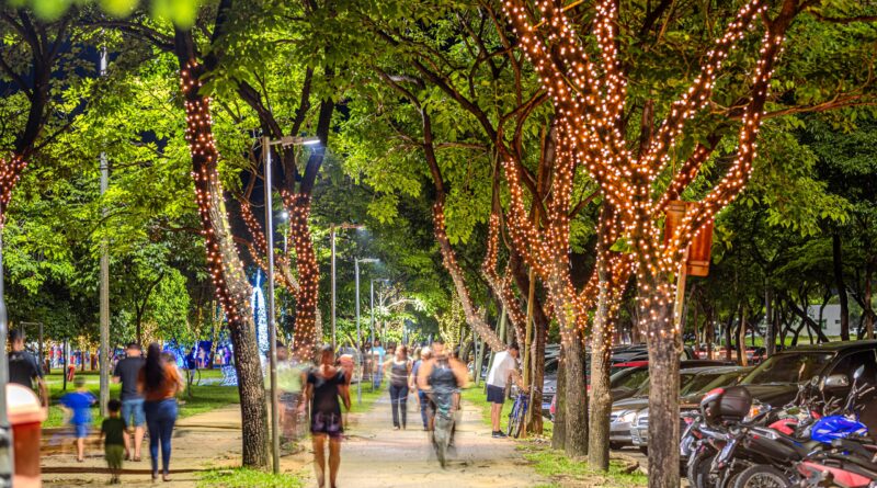 Iluminação de Natal do Parque Ipanema sofre com depredações
