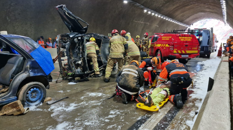BR-381 tem simulado de acidente no túnel em Antônio Dias
