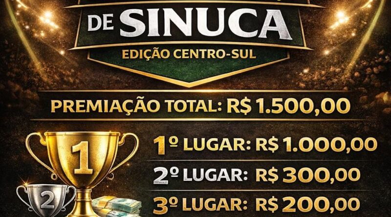 Timóteo recebe Circuito Vale do Aço de Sinuca – Edição Centro Sul