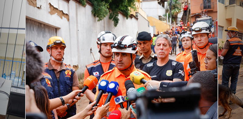 Forças de Segurança de Minas mantém buscas e apoiam a população na Zona da Mata