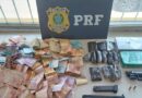 Homem é preso com barras de cocaína, haxixe, arma de fogo e R$ 69 mil na BR-262