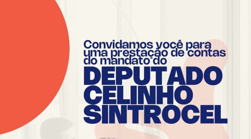 Deputado Celinho realiza prestação de contas nesta segunda-feira no bairro Alphaville, em Timóteo