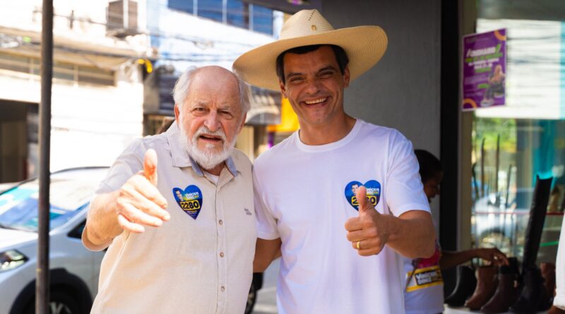 Vinícius Diniz ganha as ruas de Ipatinga e tem Sebastião Quintão como forte cabo eleitoral